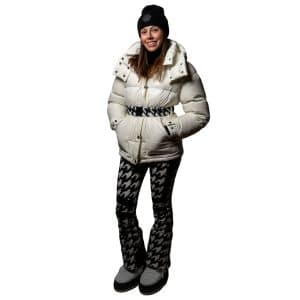 Perfect Moment Pantalón Aurora Houndstooth Blanco-Negro Talla M